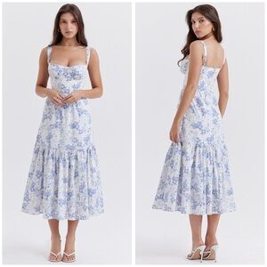 House of CB Blue and White Floral Dress